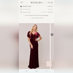 Elegant Burgundy Velvet Gown
